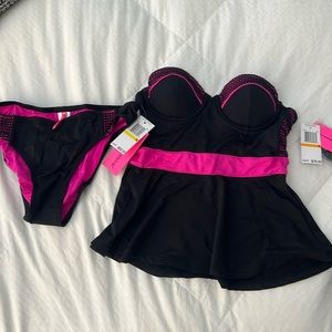 Tankini type bathing suit